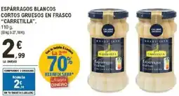 E.Leclerc CAREETILLA Espárragos blancos cortos gruesos en frasco oferta
