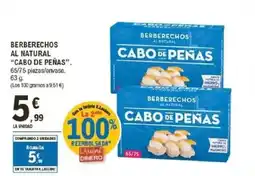 E.Leclerc CABO DE PEÑAS Berberechos al natural oferta