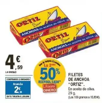 E.Leclerc ORTIZ Filetes de anchoa oferta