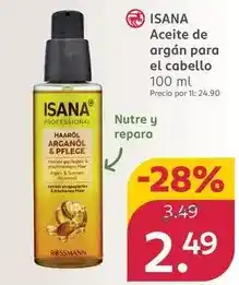 Rossmann Isana - aceite de argan para el cabello oferta