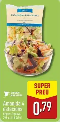 ALDI Origen - amanida 4 estacions oferta