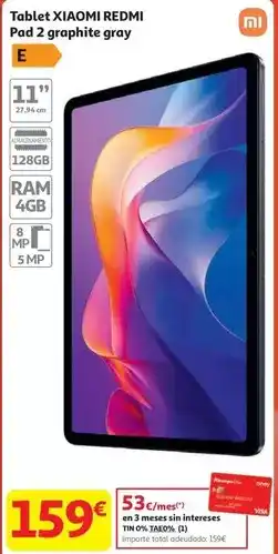 Alcampo Xiaomi - tablet redmi pad 2 graphite gray oferta