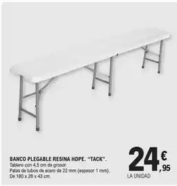 E.Leclerc Banco plegable resina hdpe tack oferta