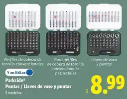 Lidl Parkside - llaves de vaso y puntas oferta