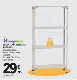 E.Leclerc Homelux - estantería metálica 4 baldas oferta