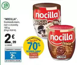 E.Leclerc Nocilla - cookies&cream, noir o crunchy oferta