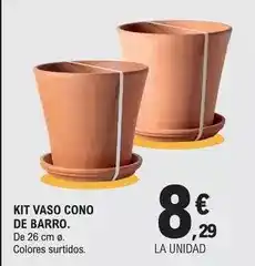 E.Leclerc Kit vaso cono de barro oferta