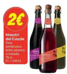 Suma Supermercados Maestri del casale - vino lambrusco tinto, blanco o rosado oferta