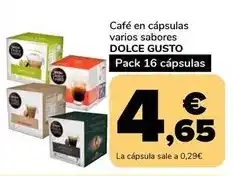 Supeco Dolce gusto - cafe en capsulas oferta