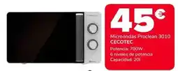 Supeco Cecotec - microondas proclean 3010 oferta