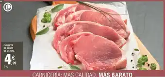 E.Leclerc Chuleta de lomo de cerdo oferta