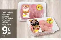 E.Leclerc ELPOZO Filetes finos de pechuga de pollo extratiernos oferta
