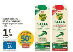 E.Leclerc VIVESOY Bebida vegetal de soja oferta