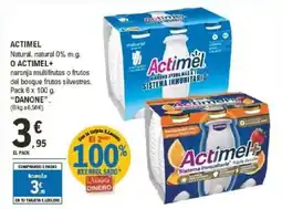 E.Leclerc DANONE Actimel natural, natural 0% m.g. naranja multifrutas o frutos del bosque frutos silvestres oferta