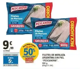 E.Leclerc PESCANOVA Filetes de merluza argentina sin piel oferta