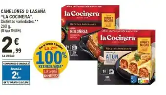 E.Leclerc LA COCINERA Canelones o lasaña oferta