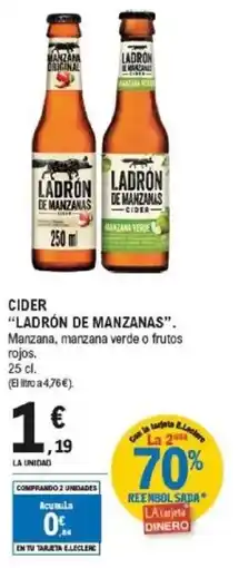 E.Leclerc LADRÓN DE MANZANAS Cider oferta