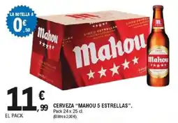E.Leclerc MAHOU 5 ESTRELLAS Cerveza oferta