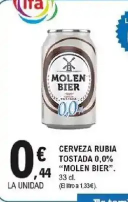 E.Leclerc MOLEN BIER Cerveza rubia tostada 0,0% oferta