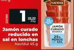 Dia Navidul - jamón curado reducido en sal en lonchas oferta