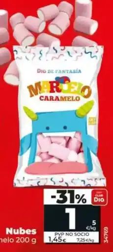 Dia Dia marcelo caramelo - nubes 200 g oferta