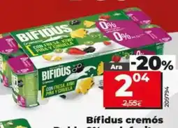 Dia Dia - bífidus cremoso doble 0% con frutas oferta