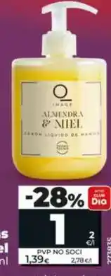 Dia Dia imaqe - jabón líquido de manos de almendras y miel oferta