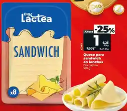Dia Dia lactea - queso para sandwich en lonchas 160 g oferta