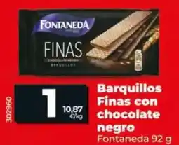 Dia Fontaneda - barquillos finas con chocolate negro 92 g oferta