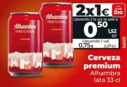 Dia Alhambra - cerveza premium lata 33 cl oferta