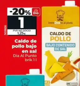 Dia Dia al punto - caldo de pollo bajo en sal brik 1 l oferta