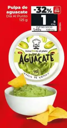Dia Dia al punto - pulpa de aguacate 125 g oferta