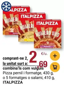 BonpreuEsclat Italpizza - pizza pernil i formatge, o salami oferta