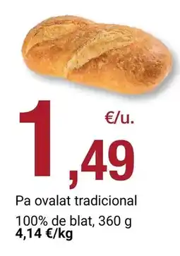 BonpreuEsclat Pa ovalat tradicional 100% de blat oferta