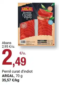 BonpreuEsclat Argal - pernil curat d'indiot oferta