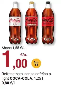 BonpreuEsclat Coca-cola - refresc zero, sense cafeina o light oferta