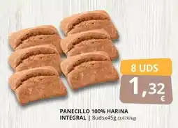 Supermercados MAS Panecillo 100% harina integral oferta