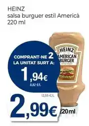 Keisy Heinz - salsa burguer estil america oferta