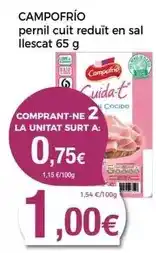 Keisy Campofrío - pernil cuit reduit en sal llescat oferta