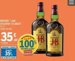 E.Leclerc J&B Whisky reserve 15 años oferta