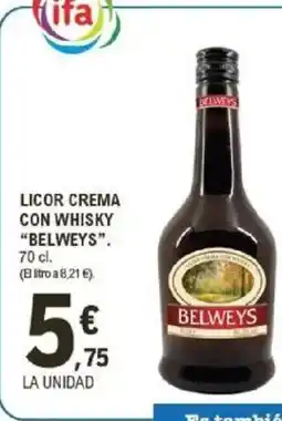 E.Leclerc BELWEYS Licor crema con whisky oferta