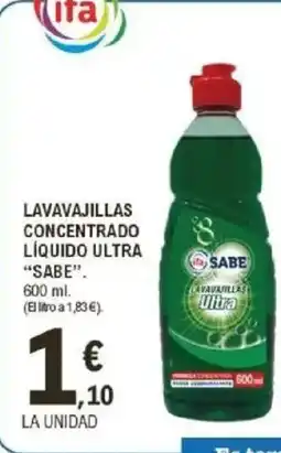 E.Leclerc IFA SABE Lavavajillas concentrado líquido ultra oferta