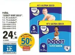 E.Leclerc "DODOT BEBÉ SECO" Pañal oferta