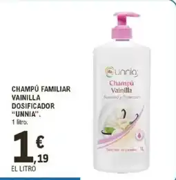 E.Leclerc IFA UNNIA Champú familiar vainilla dosificador oferta