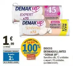 E.Leclerc DEMAK UP Discos desmaquillantes oferta