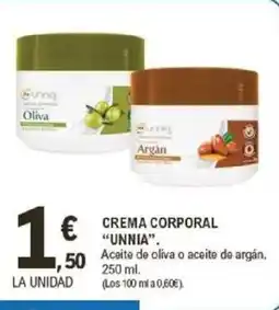 E.Leclerc IFA UNNIA Crema corporal oferta