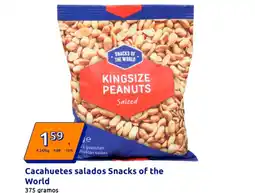 Action SNACKS OF THE WORLD Cacahuetes salados oferta