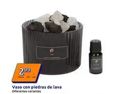 Action Vaso con piedras de lava oferta
