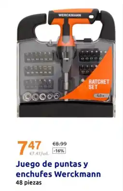 Action WERCKMANN Juego de puntas y enchufes oferta