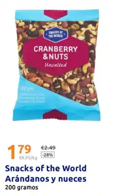 Action SNACKS OF THE WORLD Arándanos y nueces oferta